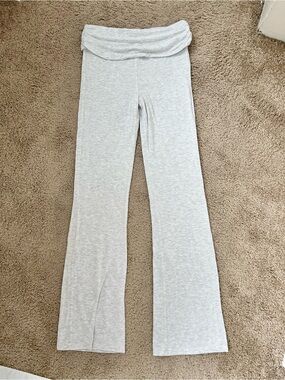 Garage Light Gray Fold-Over yoga pants